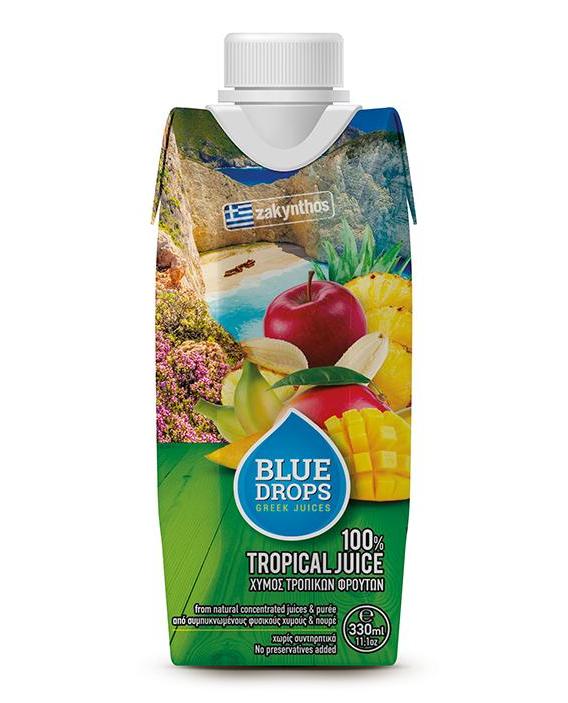 蓝依洛BlueDrops热带水果汁(330ml)