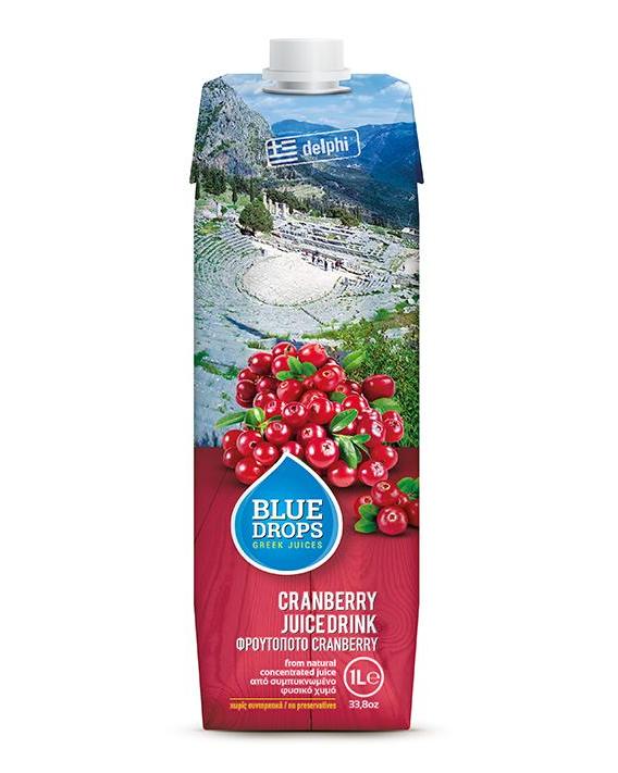 蓝依洛BlueDrops蔓越莓果汁饮料(1L)