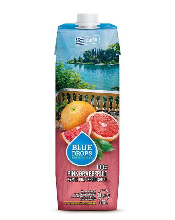 蓝依洛BlueDrops粉红葡萄柚汁(1L)